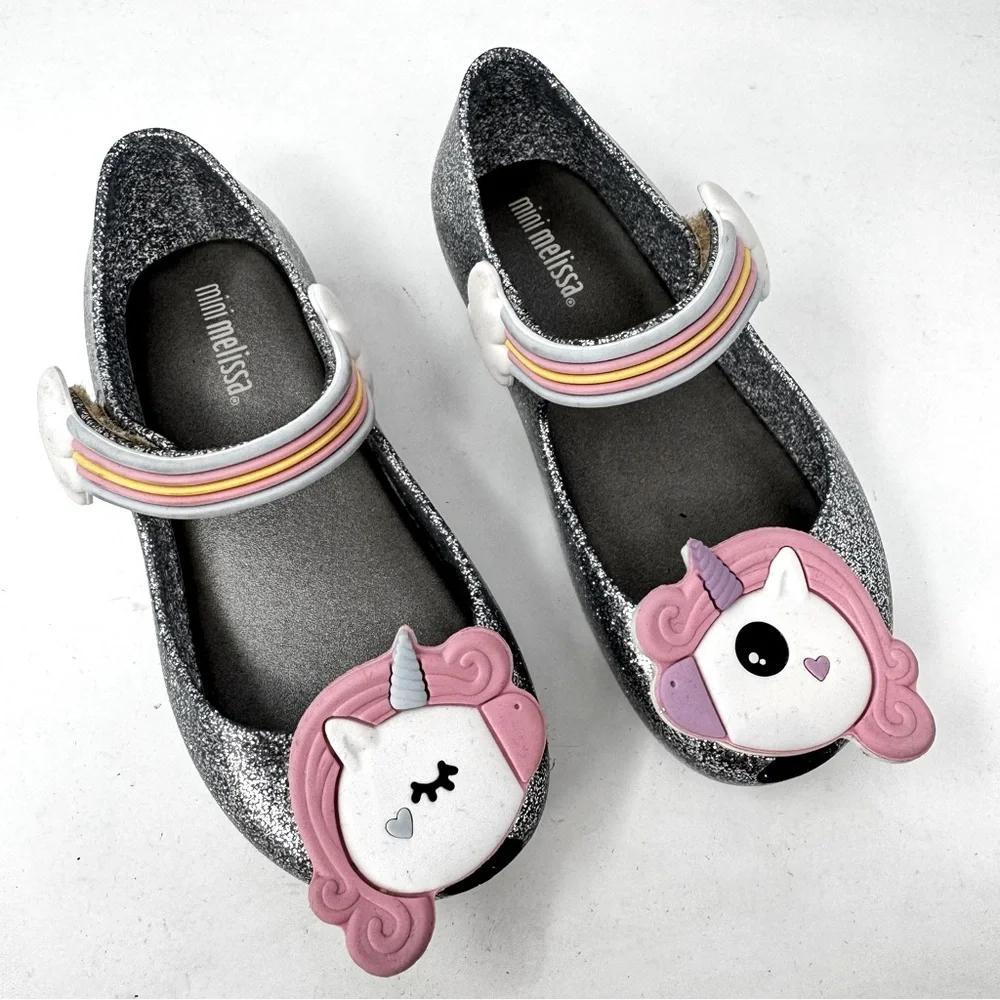 Mini Melissa Baby Girl Toddler Shoes Ultragirl Unicorn Mary Janes NEW US 4